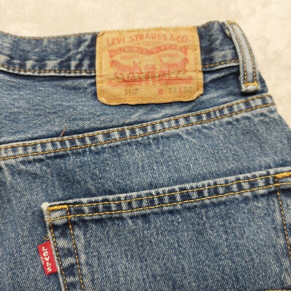 VTG Levis Mens 550 Blue Jeans Mens W33 L32 Vintage Denim Casual Wear - Picture 3 of 15